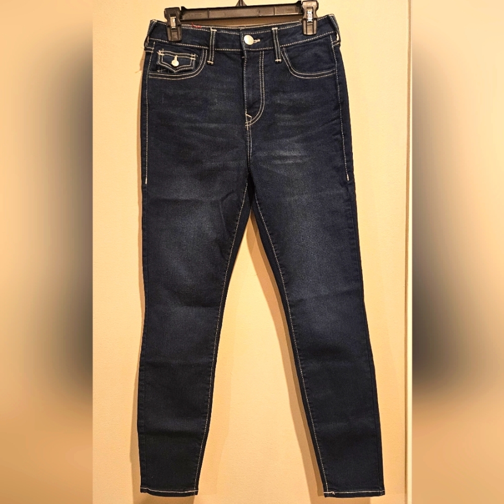 NWOT True Religion Halle High Rise Super Skinny: Dark Wash: Size 27